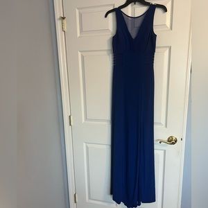 Size 5 Morgan and Co Illusion formal gown, royal blue